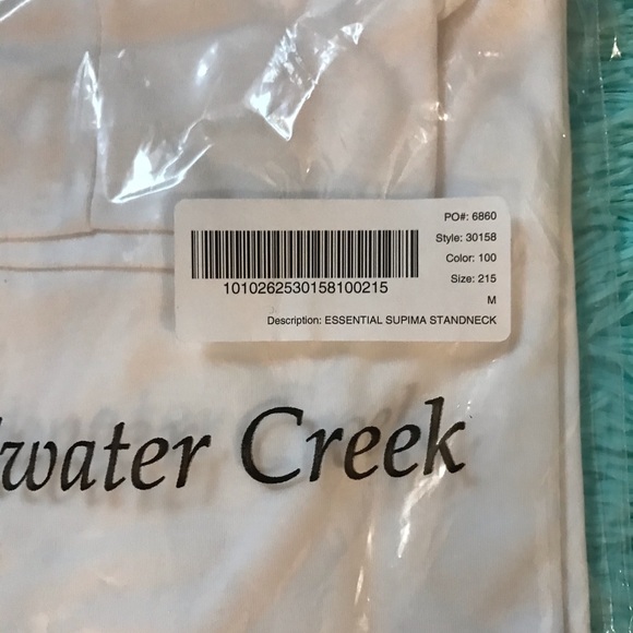 Coldwater creek supima standneck long sleeve shirt - Picture 3 of 4